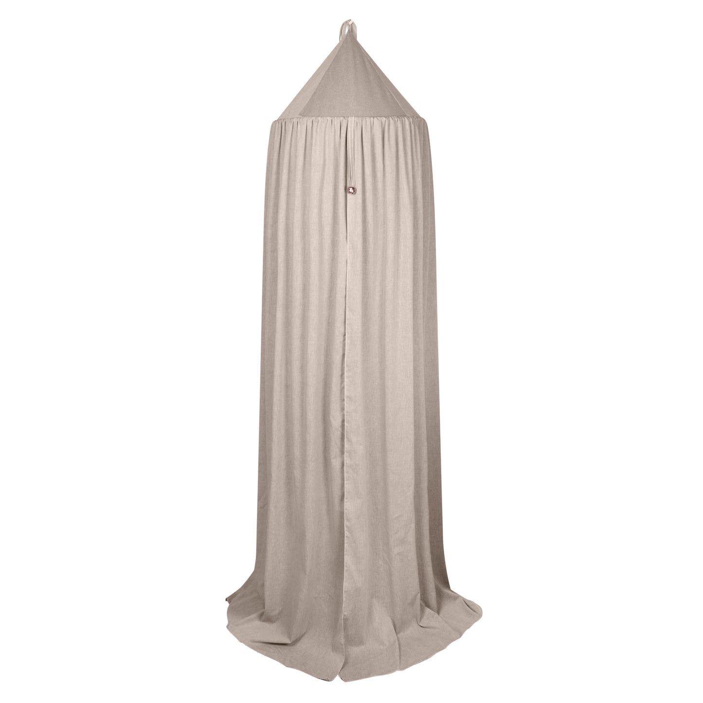 Klamboe Bo zand is een mooie klamboe in de kleur zand/beige van chambray met een leuke bel in het midden.