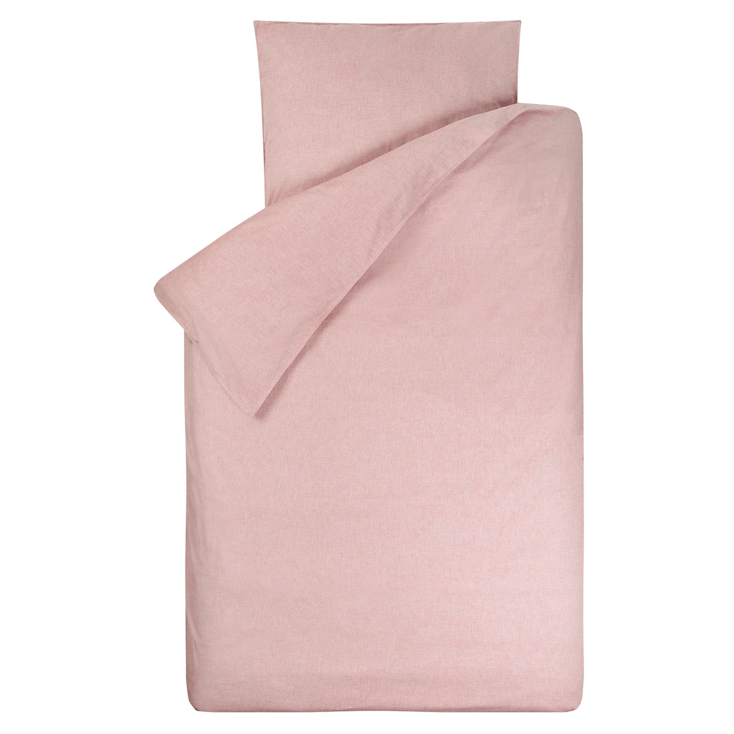 Dekbedovertrek Bo peach, een uni roze/oranje chambray, rondom afgewerkt met een stoer dubbel stiksel. Verkrijgbaar in de maten 140x200/220 met sloop 60x70 geschikt voor het eenpersoonsdekbed, 120x150 met sloop 60x70 geschikt voor het junior-/peuterdekbed en 100x135 met sloop 60x40 voor een ledikantdekbed of ledikantdeken.