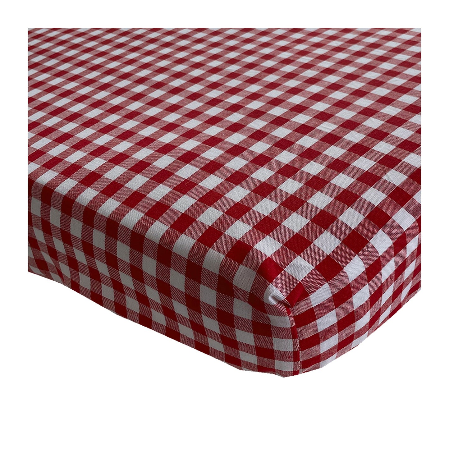 hoeslaken BB 1cm ruit rood