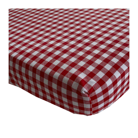hoeslaken BB 1cm ruit rood
