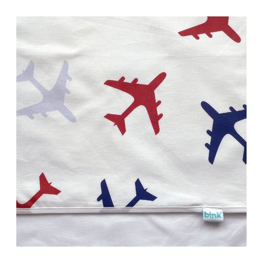 laken Planes blauw