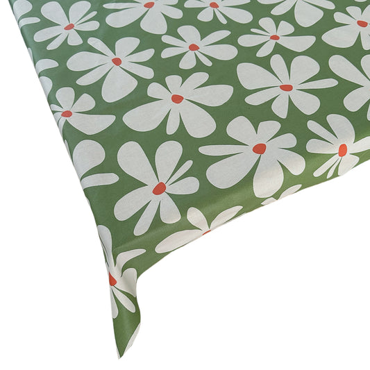 tafelkleed Flower groen