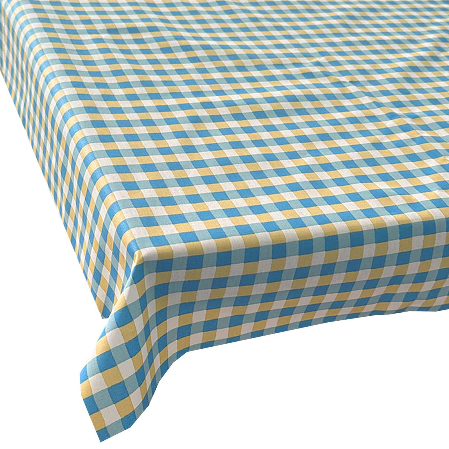 tafelkleed BB ruit blauw/geel