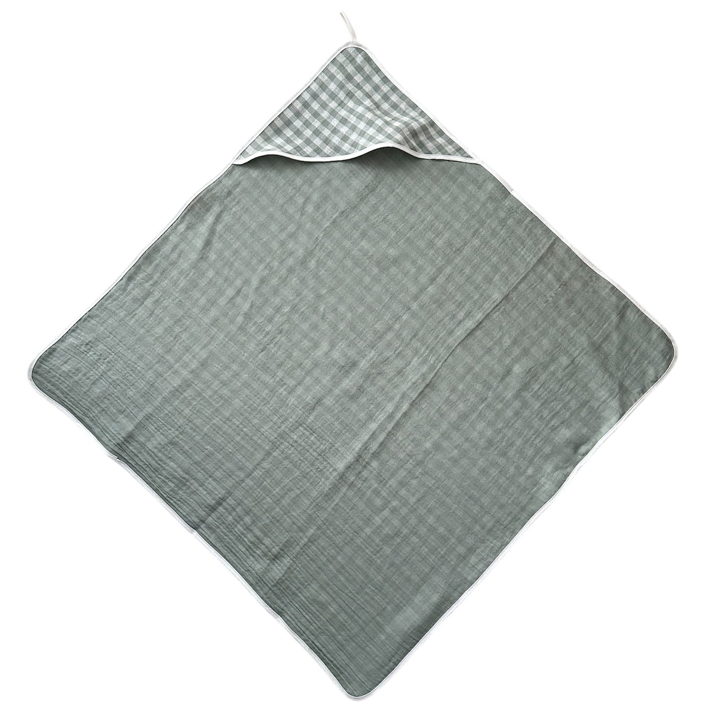 BINK Bedding hydrofiele badcape groen – volledig uitgespreid
