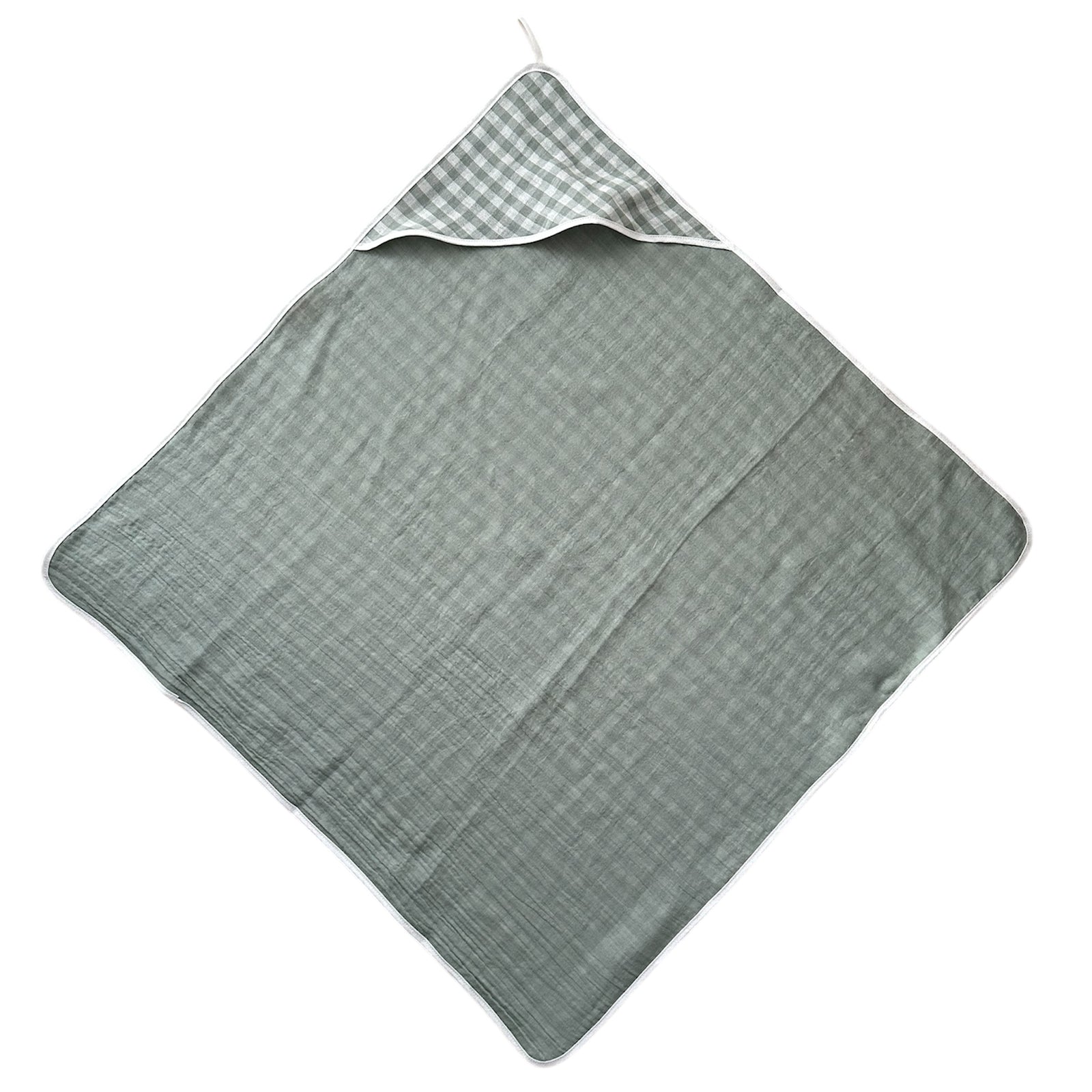 BINK Bedding hydrofiele badcape groen – volledig uitgespreid
